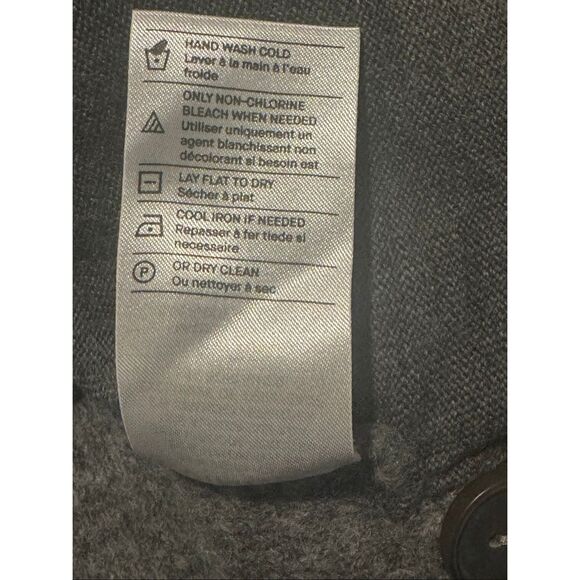 Vince Women's Button Front Wool Alpaca Blend Knit Oversized Cardigan Gray XL - Picture 8 of 9